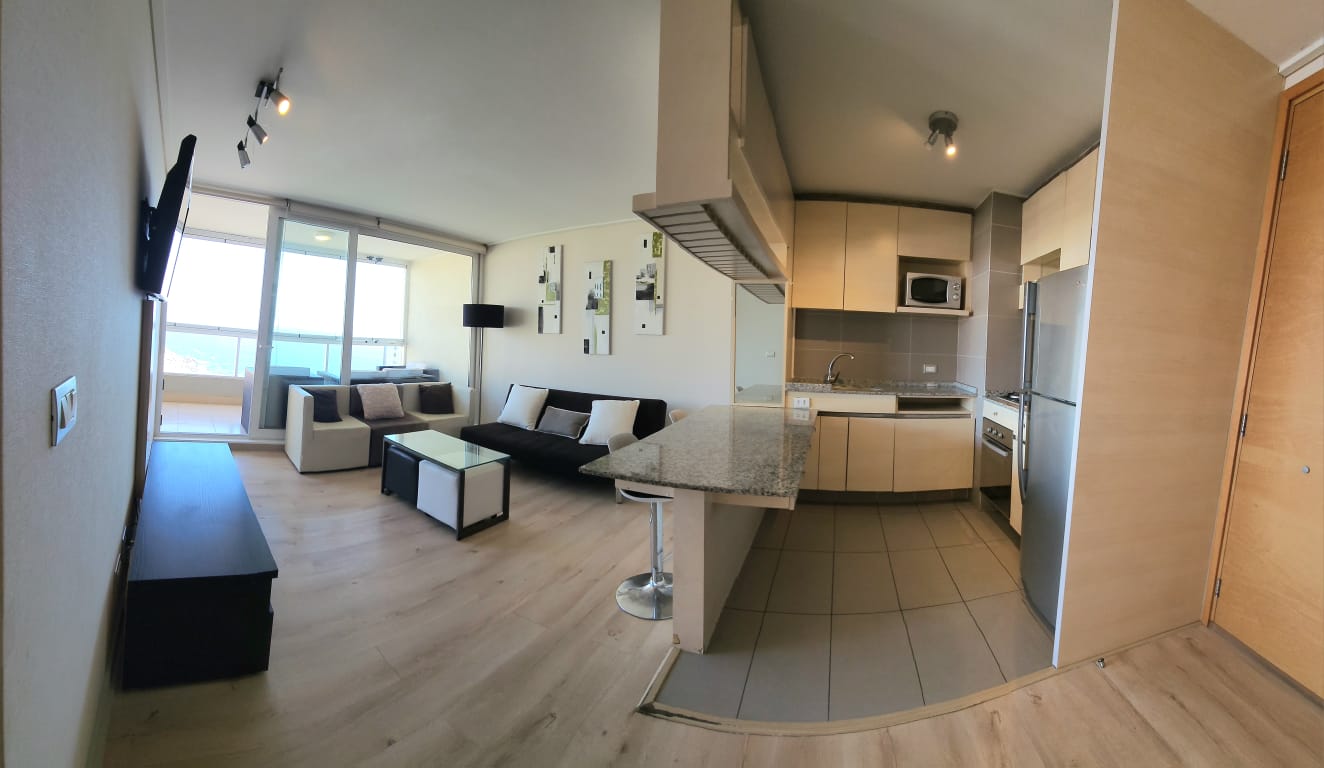 Departamento amoblado con vista al mar