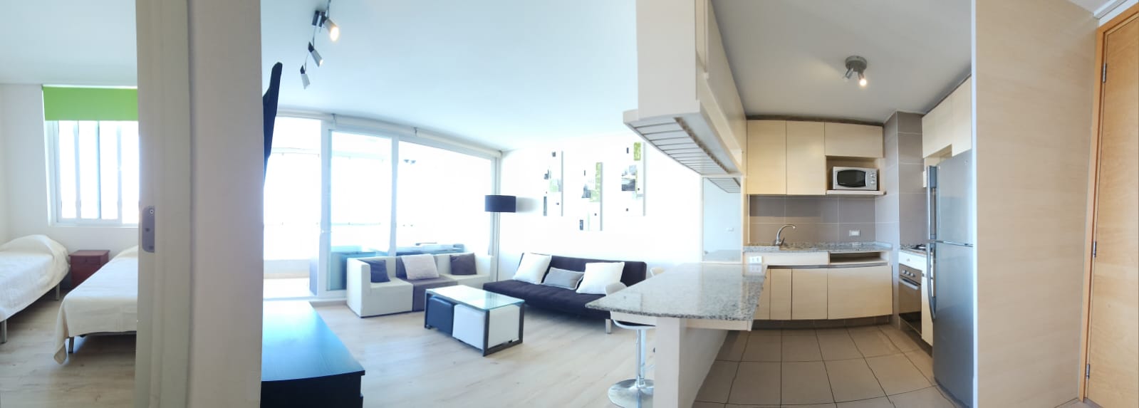 Departamento amoblado con vista al mar